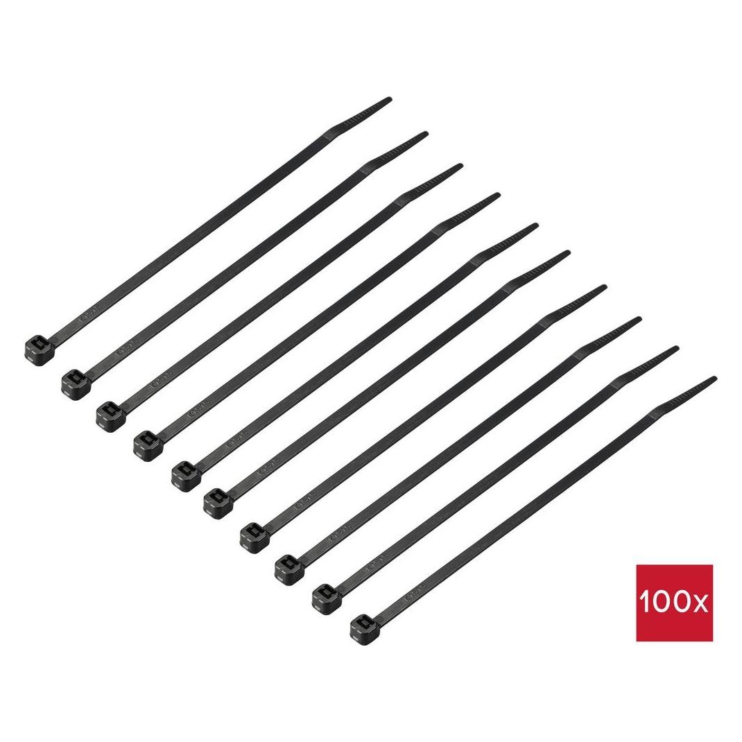 Tru Components TC-12533324 Kabelbinder 150 mm 3.6 mm Schwarz Kälteresistenz 100 (150 mm, 100 Stk.) (TC-12533324)