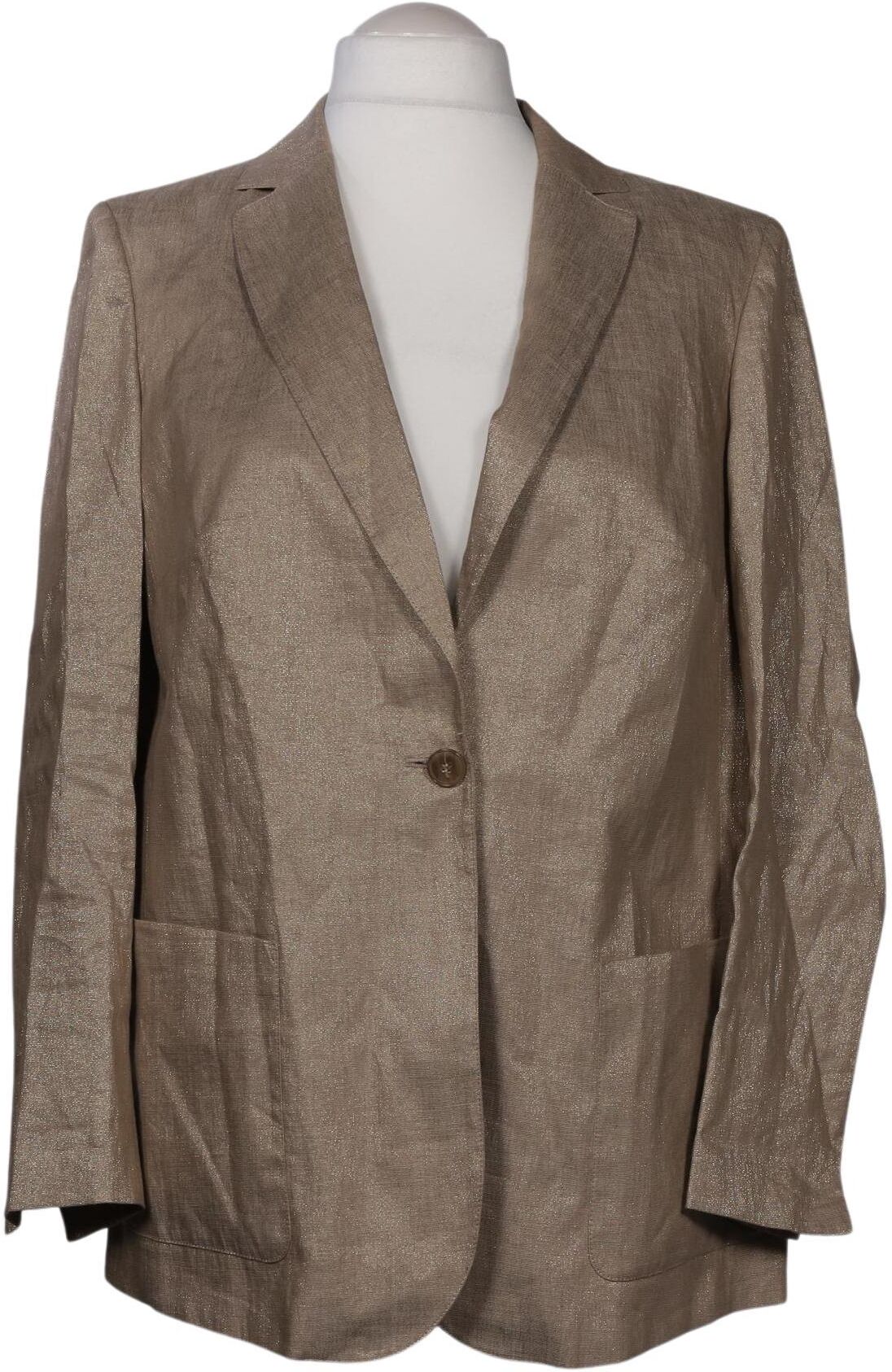 Fadenmeister Berlin Damen Blazer, Beige, Gr. EU 44, Leinen / Synthetik / Viskose - Second Hand