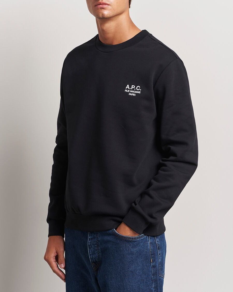 A.P.C. Rue Madame Sweatshirt Black/White men M Sort