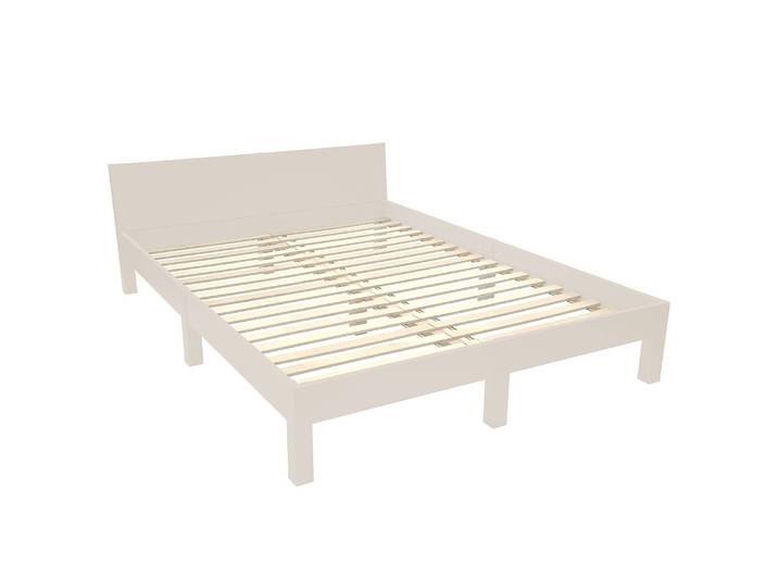 Bettgestell 160 x 200cm Buche, lackiert MDF Mitteldichte Holzfaserplatte , lackiert Sperrholz aus Birke Braun/Beige Buche