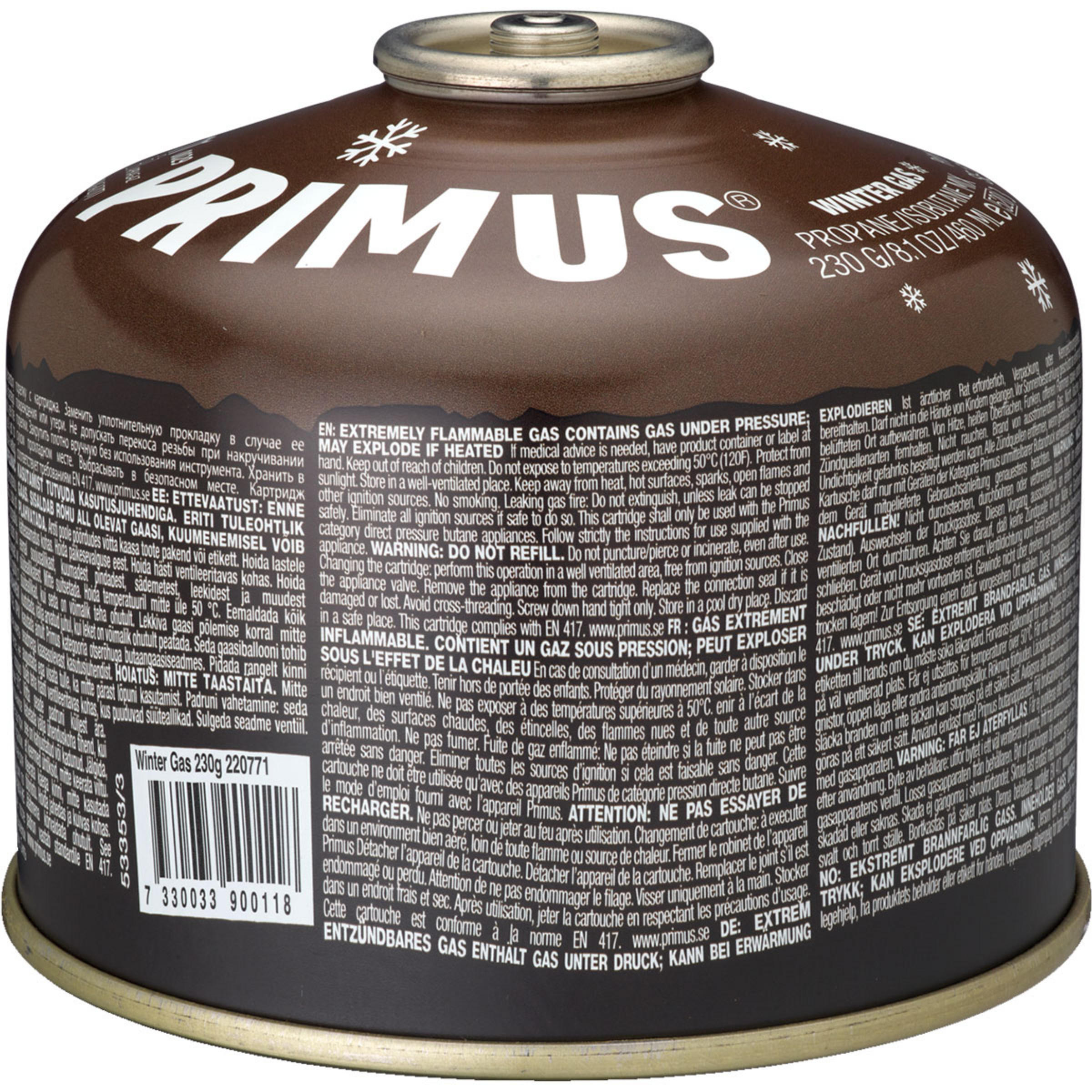 Primus Winter Gas Gaskartuschen & Brennstoffe braun Größe 450g