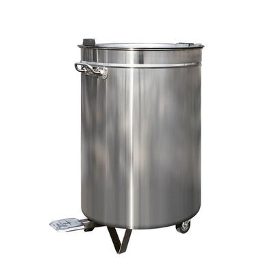 Skyrainbow Mülleimer aus Edelstahl, 95L, mit Fußpedal