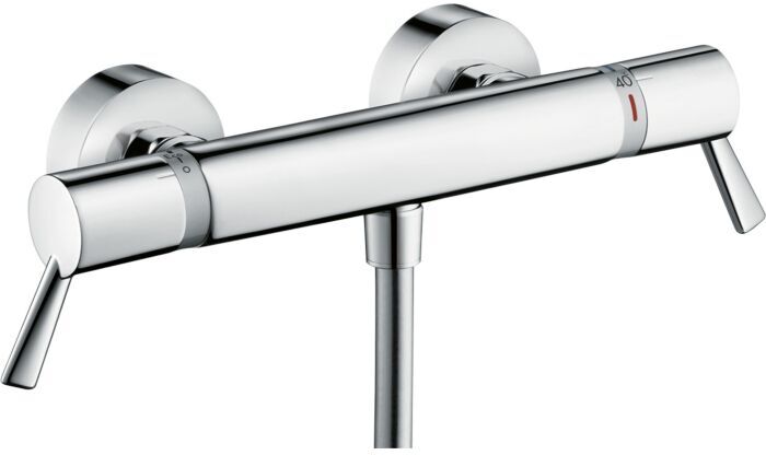 Hansgrohe Ecostat Comfort Care Brausethermostat 13117000 350x103mm, Aufputz, mit extra langen Griffen, chrom