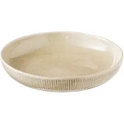 House Nordic Servierschale Viola Beige, Steingut, Beige - Ø 27 x 5,8 cm