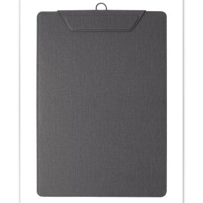 SIGEL KB110 Klemmbrett A4 anthrazit mit Aufstellfunktion, stabiles, stylisches Clipboard mit edler Leinenstruktur, leicht abwischbar, für Speisekarten