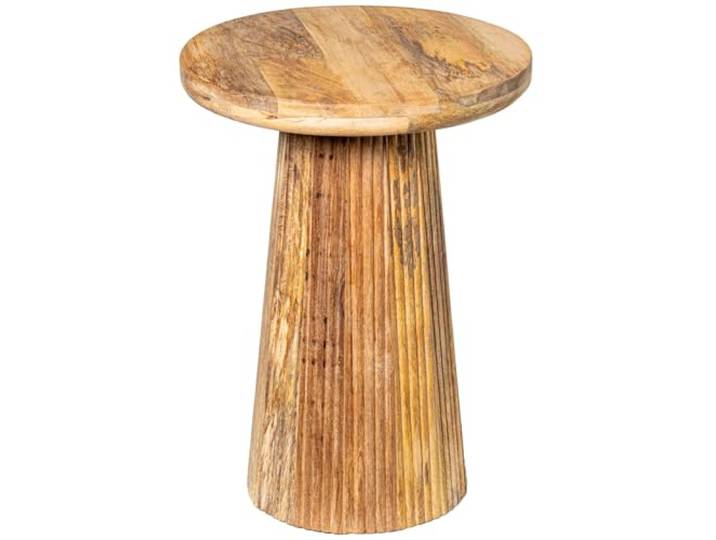 DRW Runder Beistelltisch aus Holz, 40 x 40 x 55 cm