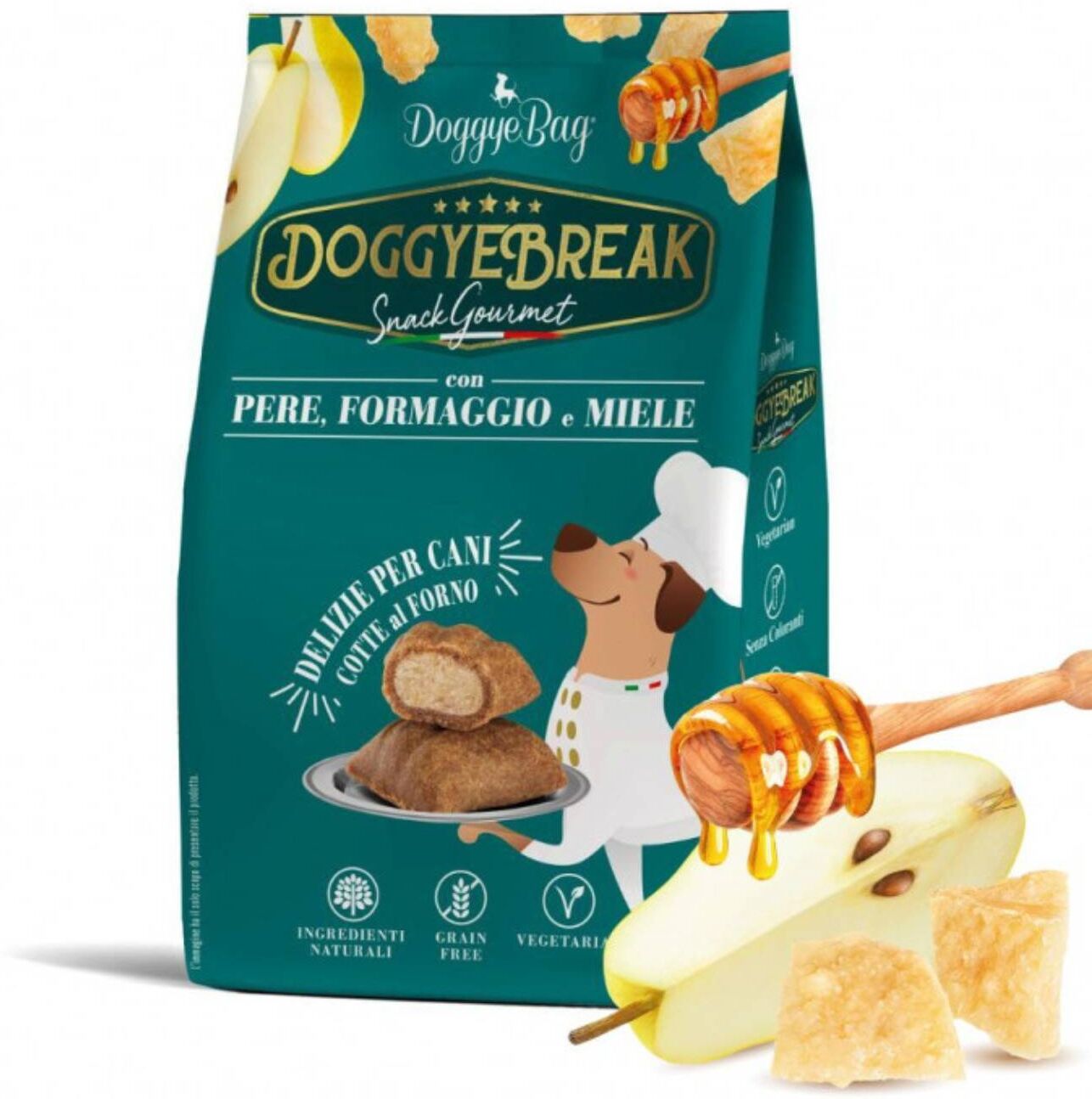 Doggye Bag DoggyeBag® Doggyebreak Snack Ripieni con Pera Formaggio e Miele per Cani 180 g