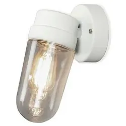 Konstsmide Vega Wandleuchte weiß E27, Aluminium/Glas 429-250