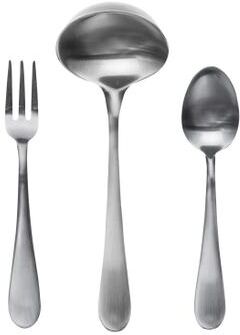 Mepra 3-piece Stainless Steel Natura Ice Serving Set (Fork, Spoon, and Ladle)