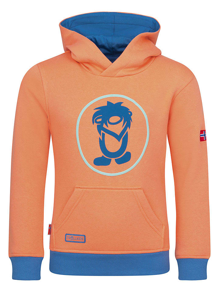 Trollkids Hoodie "Troll" in Orange - 104