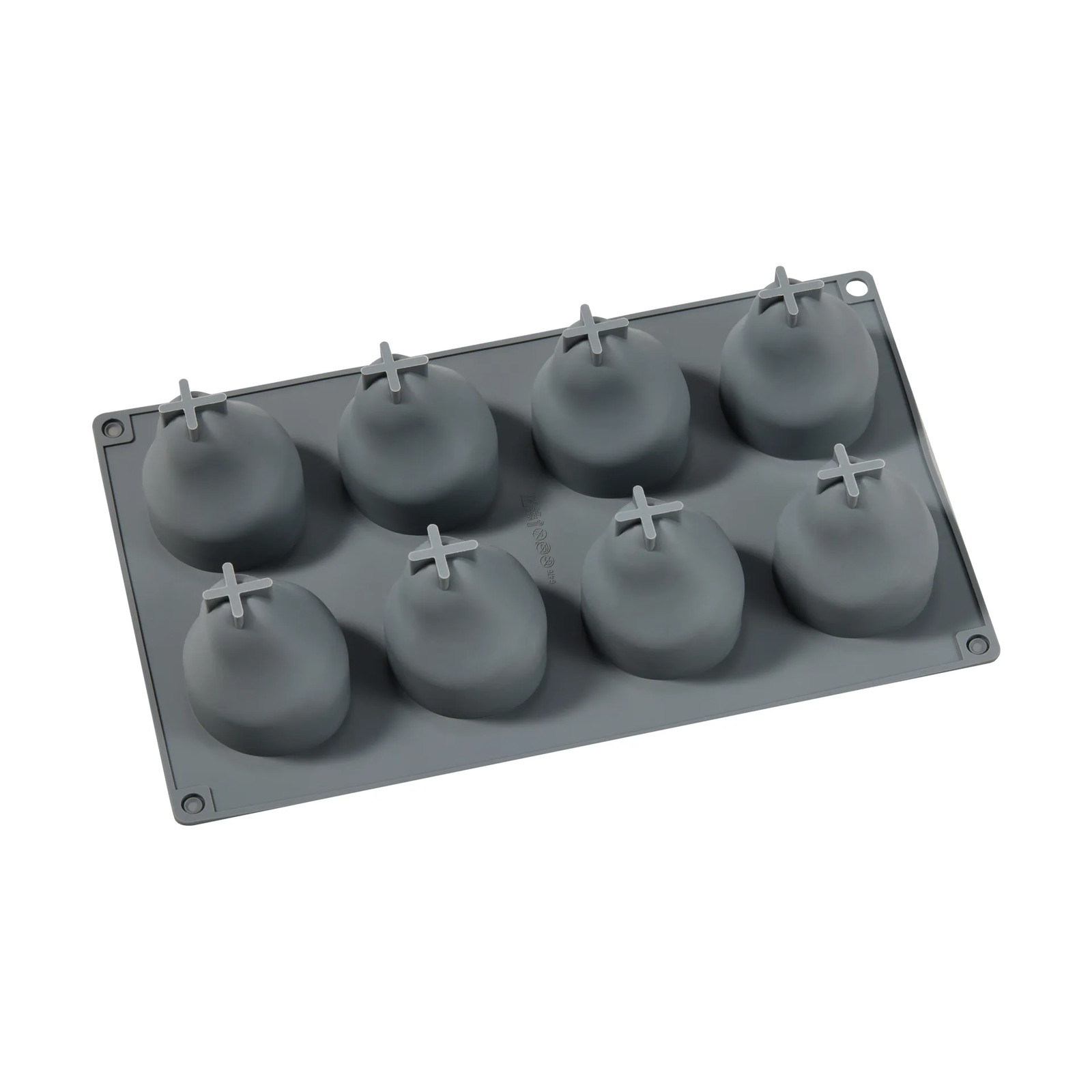 Dorre Beck bakvorm Grijs, peren, siliconen, 8 stuks