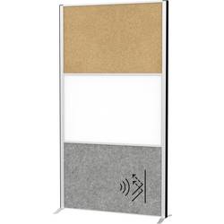 Maul Stellwand Weiß, Dunkelgrau, Kork Metall, Stahlblech, Vlies 9651095