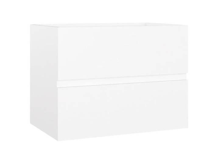 Armoire d'évier Blanc 60x38 5x45 cm - OVONNI - Contemporain - Design - Meuble de salle de bain