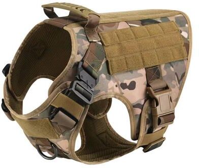 Inspired Finds K9Force Elite Tactical Dog Harness Large Military Style Vest For German Shepherd, Malinois & Working Breeds camouflage l