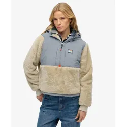 Superdry für Damen. W5012155A Beigefarbenes Super Soft Hybrid Sweatshirt (S), Lässig, Polyester