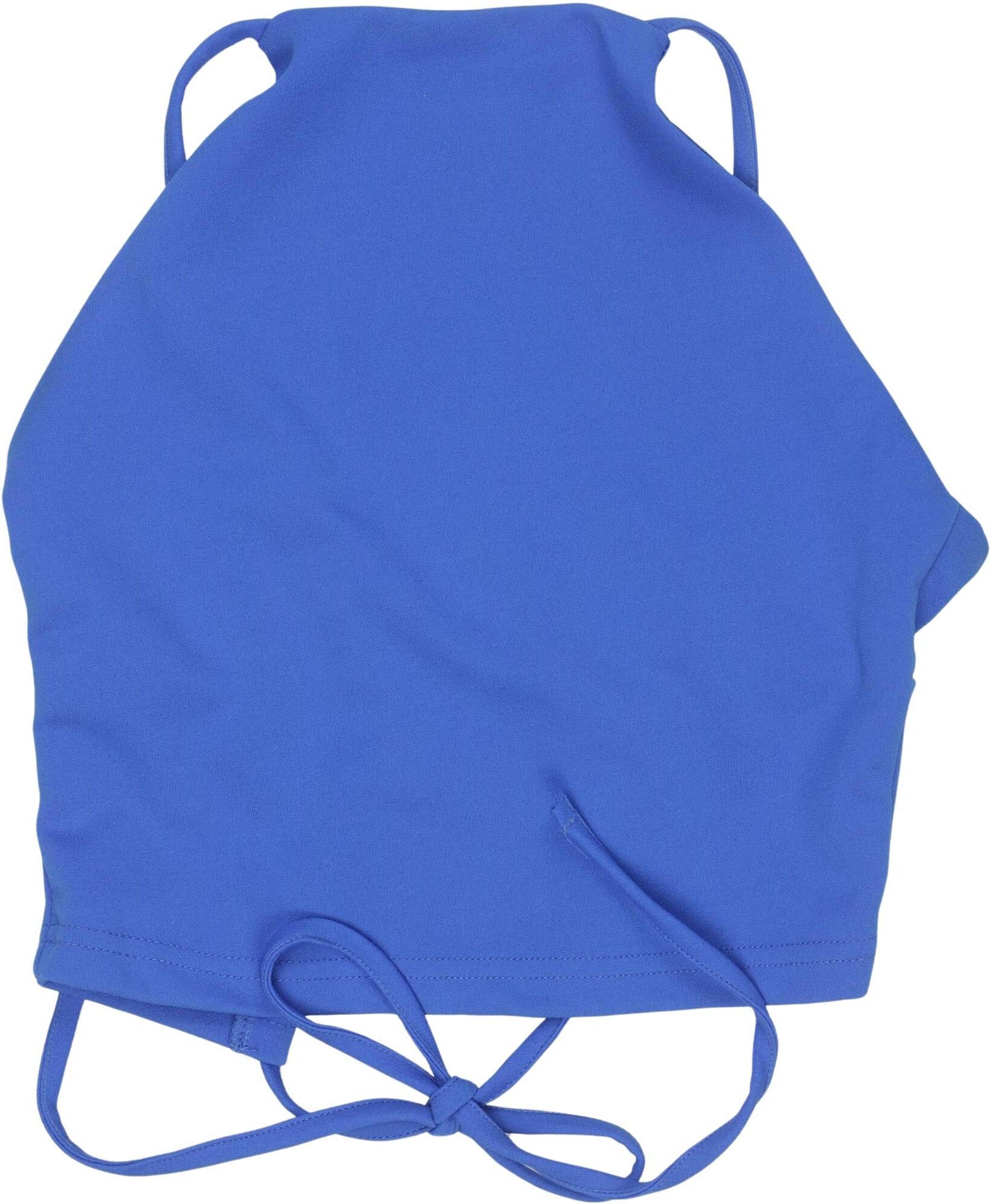Stradivarius Damen Top, Blau, Gr. S, Synthetik - Second Hand