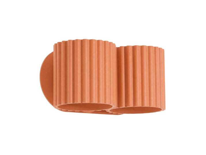 Applique aluminium ocre rouge h 10 cm