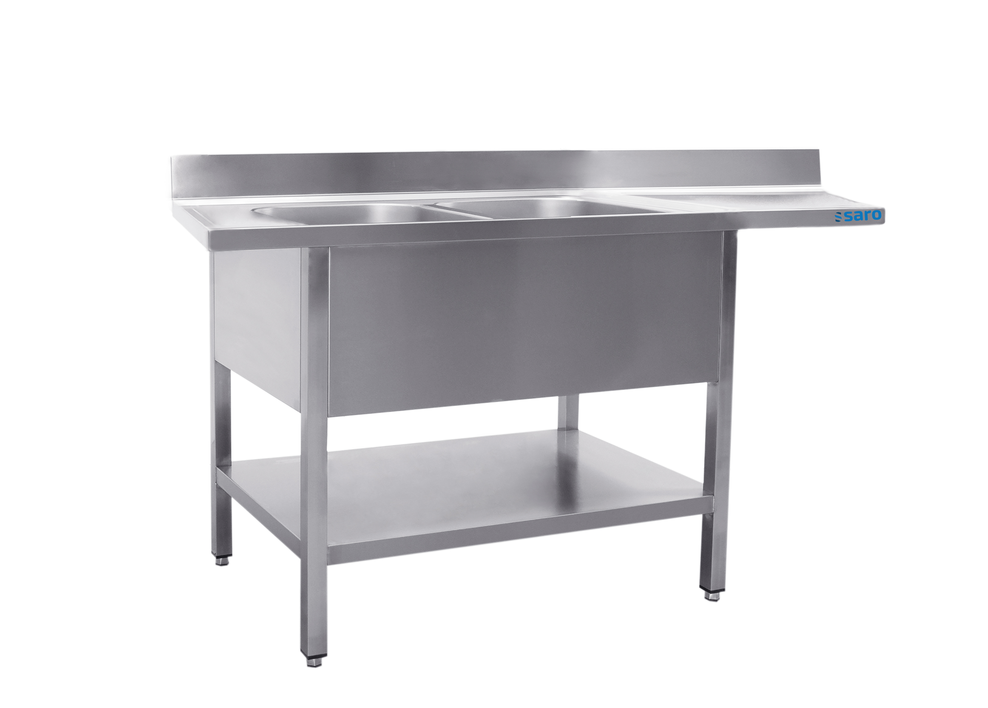 SARO Spülcenter 2 Becken, links - B 1600 x T 600 mm