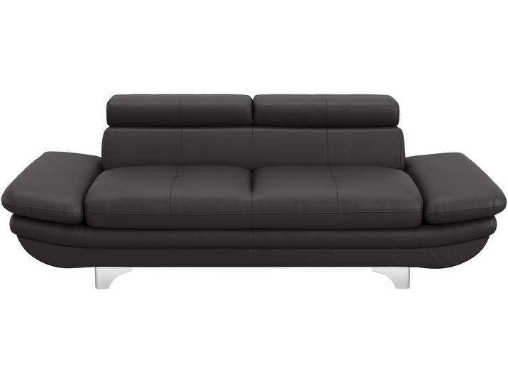 2-Sitzer COTTA Enterprise , schwarz, B:218cm H:91cm T:104cm, Softlux-Kunstleder;Luxus-Kunstleder, Sofas, 2-Sitzer, Big-Sofa, mit Armteilverstellung & Kopfteilverstellung