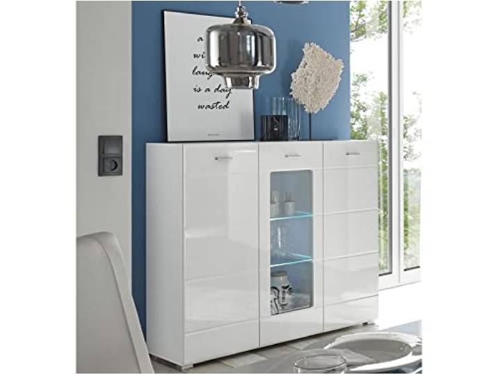 möbelando Highboard Beistellschrank Anrichte Standschrank Kommode Schrank Ella I