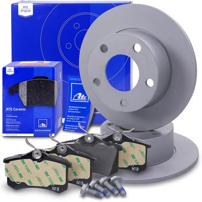 Ate Bremsscheiben+Ceramic Beläge Hinten Voll [Hersteller-Nr. 10696371] für VW, Skoda, Audi