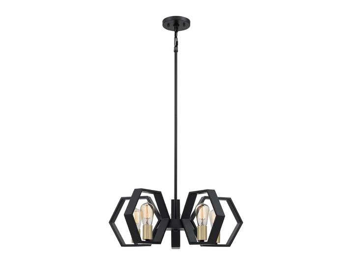 Lustre en acier finition noir terre