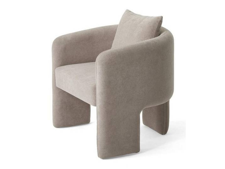 JVmoebel Sessel Sessel Modern Design Beige Stoff Architektonisch Komfort Wohnlich Edel (1-St), Made in Europa