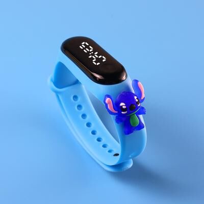 Discount Dollar Deals Fashion Mickey LED Childrens Watch For Girls Waterproof Sports Touch Screen Bracelet With Spiderman Doll Design white Sdz