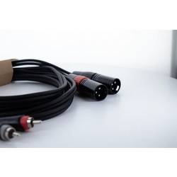 Cordial EU 6 MC XLR Verbindungskabel [2x XLR-Stecker 3 polig - 2x Cinch-Stecker] 6 m Schwarz 14850