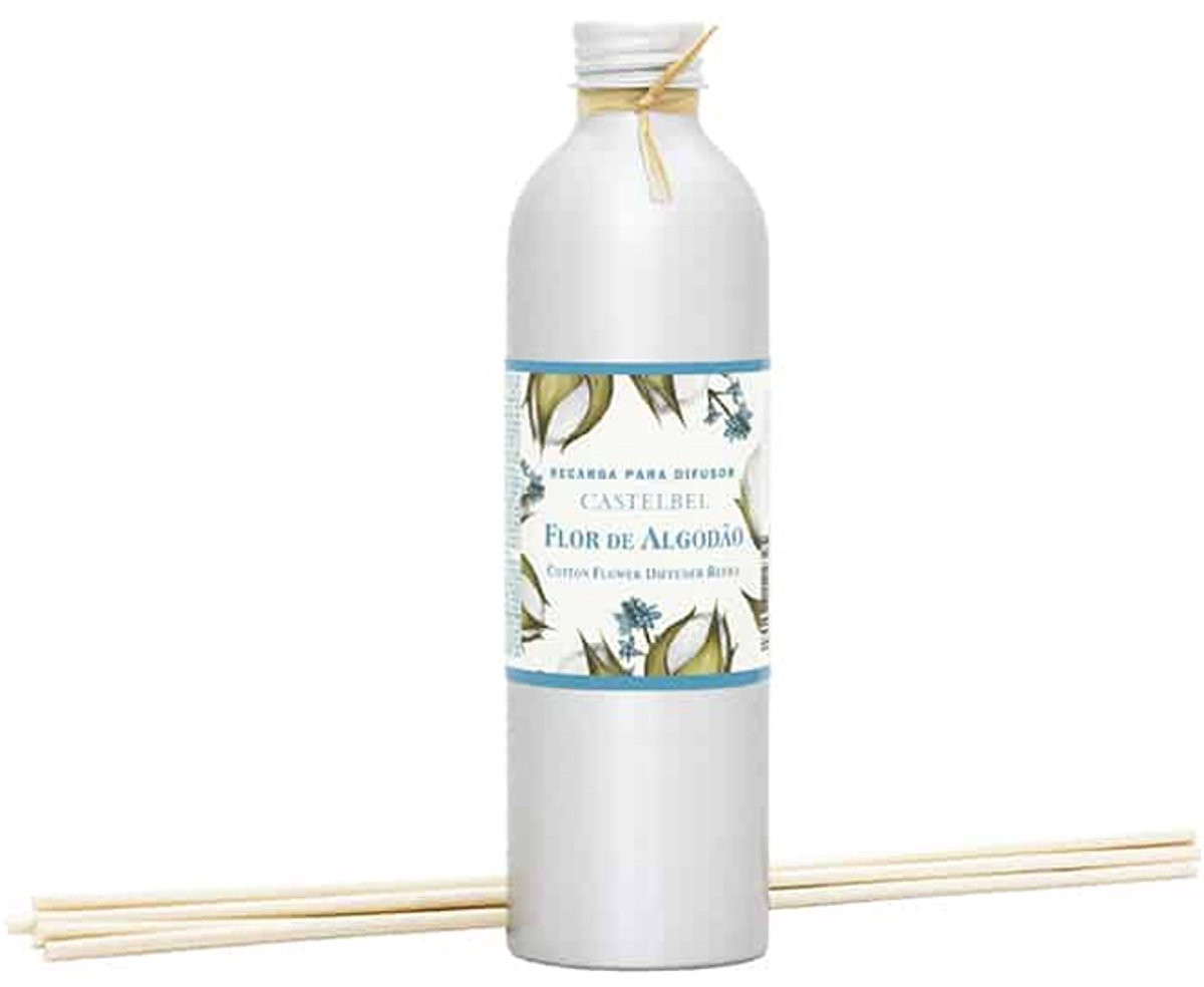 Castelbel Cotton Flower Geurstokjes Refill 250 ml - Katoenbloem