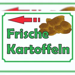 HB-Druck Verkaufsschild Schild Kartoffeln links A6 (105x148mm)