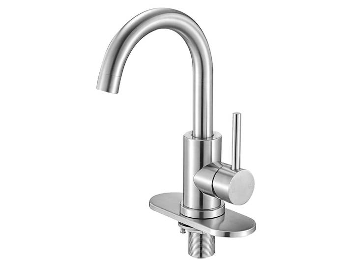 Robinet de lavabo VEVOR avec nickel brossé & bec haut arqué\, robinet de lavabo\, robinet de cuisine économe en eau\, mitigeur pour salle de bain camping-car bar-évier