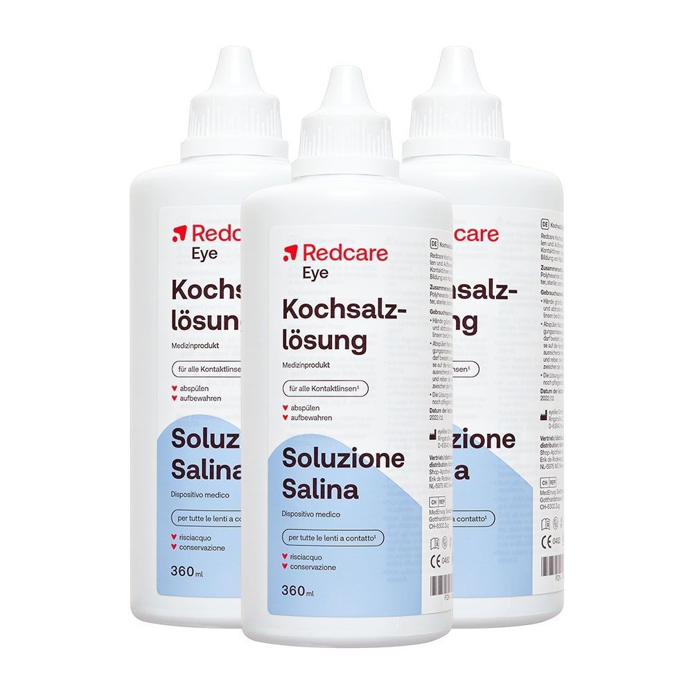 Redcare Eye Kochsalzlösung 3er-Pack 3x360 ml Flüssigkeit