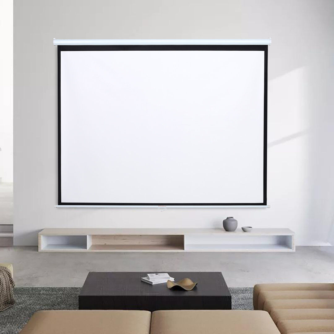 Symple Stuff Manual Projector Screen Projector Screen White 105cm H x 153cm W