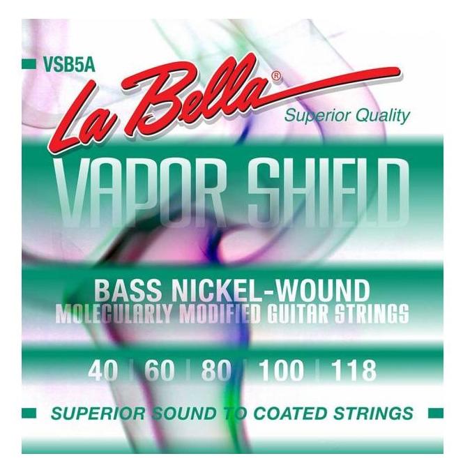 La Bella Vapor Shield Bass VSB5A 040/118 (5x, Bass, E-Gitarre, 0.12") (VSB5A)