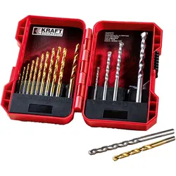 KRAFT WERKZEUGE HSS Kombibohrer-Set 17tlg.