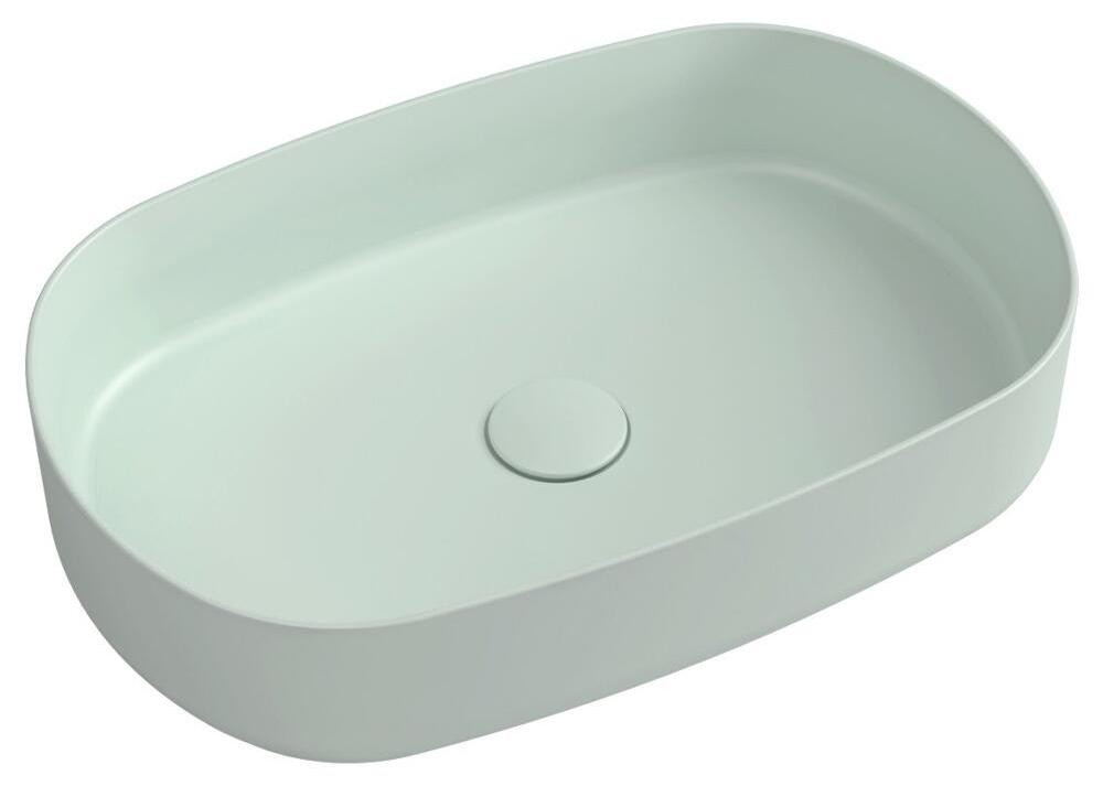 Isvea INFINITY OVAL wastafel, ovaal, 55 x 36 cm, mintgroen