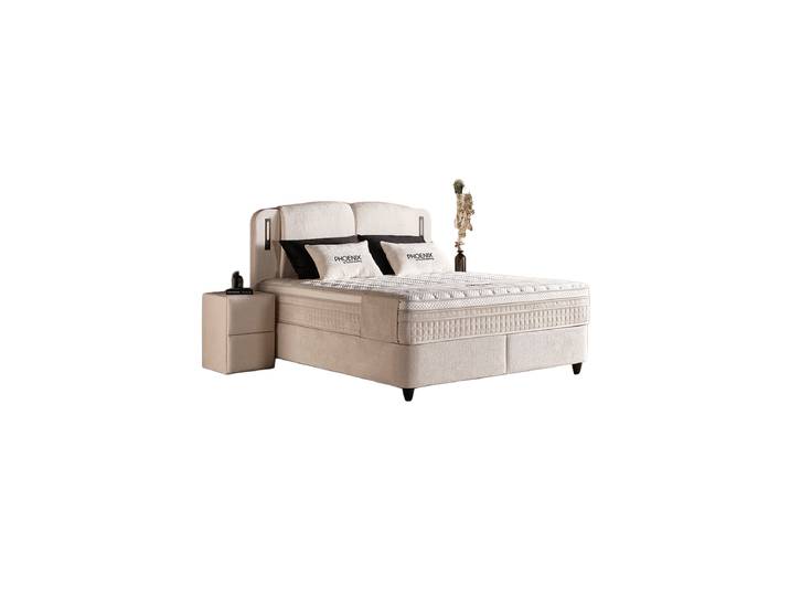 Design Boxspringbett „Phoenix“, verschiedene Grössen Ecru SCANDIBEDDING