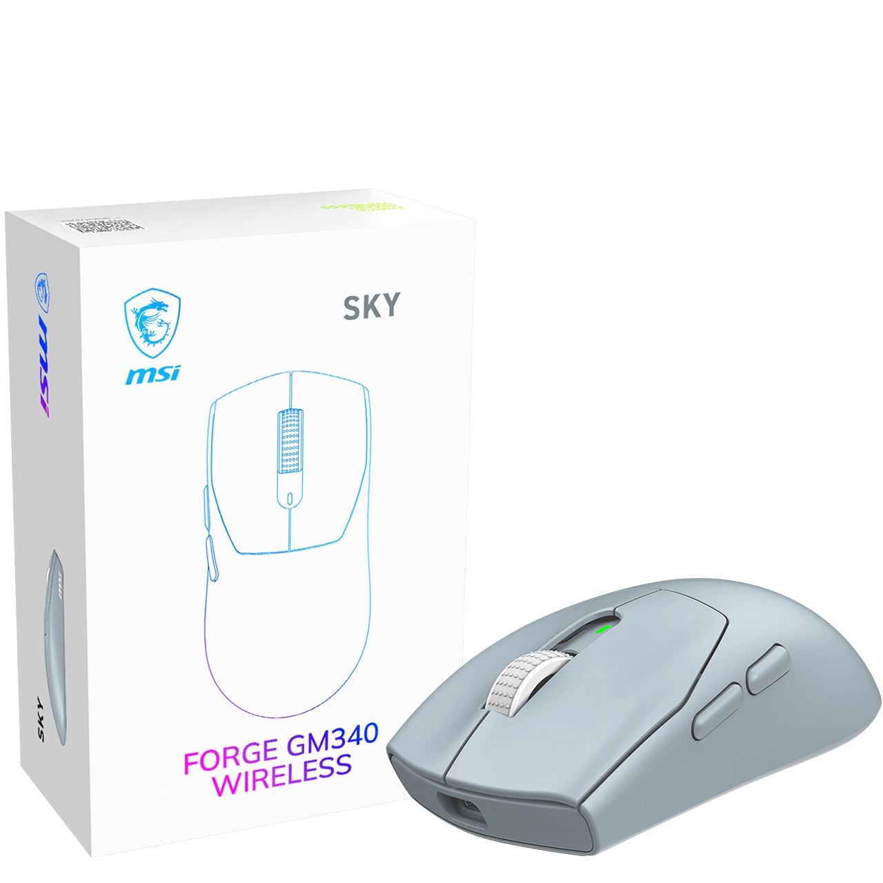 MSI Forge GM340 W Sky WIRELESS Gaming Maus