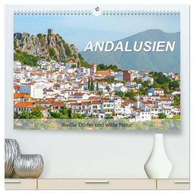 Andalusien - Weiße Dörfer und wilde Natur (hochwertiger Premium Wandkalender 2027 DIN A2 quer), Kunstdruck in Hochglanz