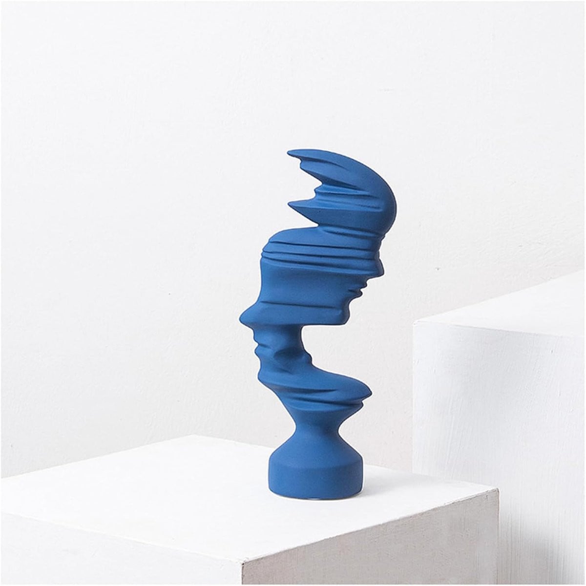 Decoratieve Sculptuur Abstracte Figuur Blauw van Hars