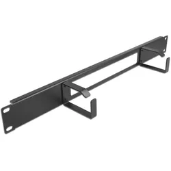 DELOCK 19" Kabelmanagement Rangierpanel Öffnung+2 Bügel 1 HE