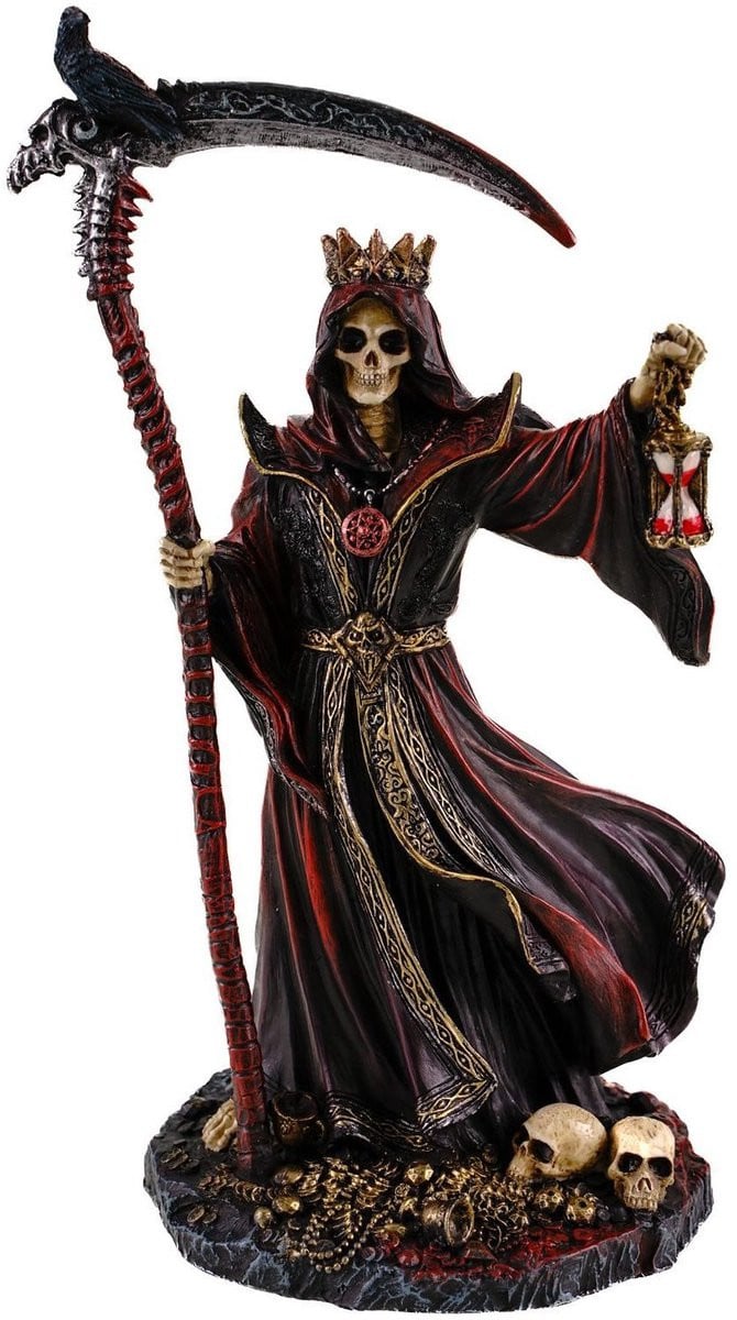 Veronese Design King of the Death Magere Hein beeldje, Hoogte: 22 cm
