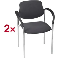 Nowy Styl 2er-Set Stapelstühle »Styl« - Polyacryl - chromfarben grau, 45x47 cm