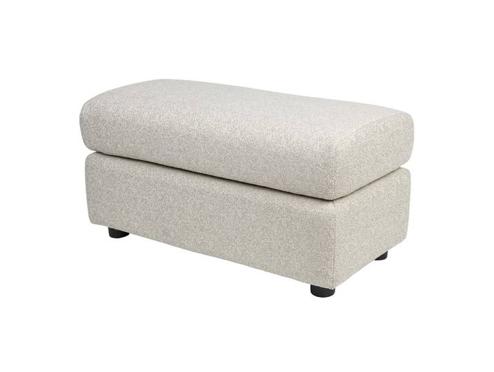 Pouf et banc exétérieur en tissu blanc assé - Zuiver