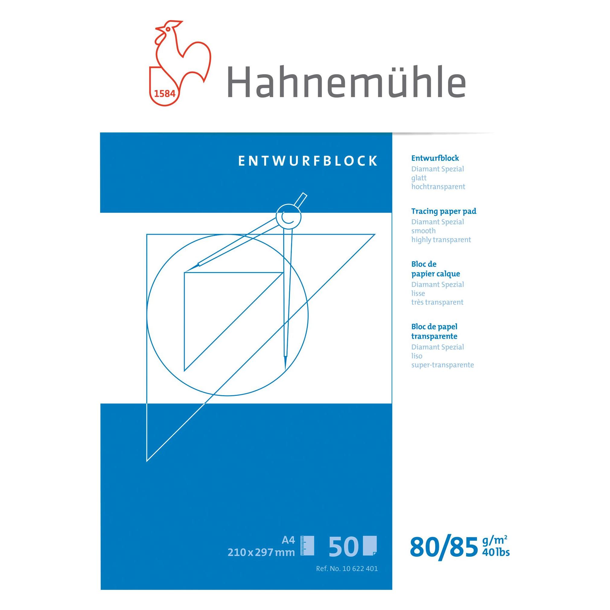 Hahnemühle Transparentpapierblock A4 50BL (85 g/m², A4, 50 Stk.) (10622401)