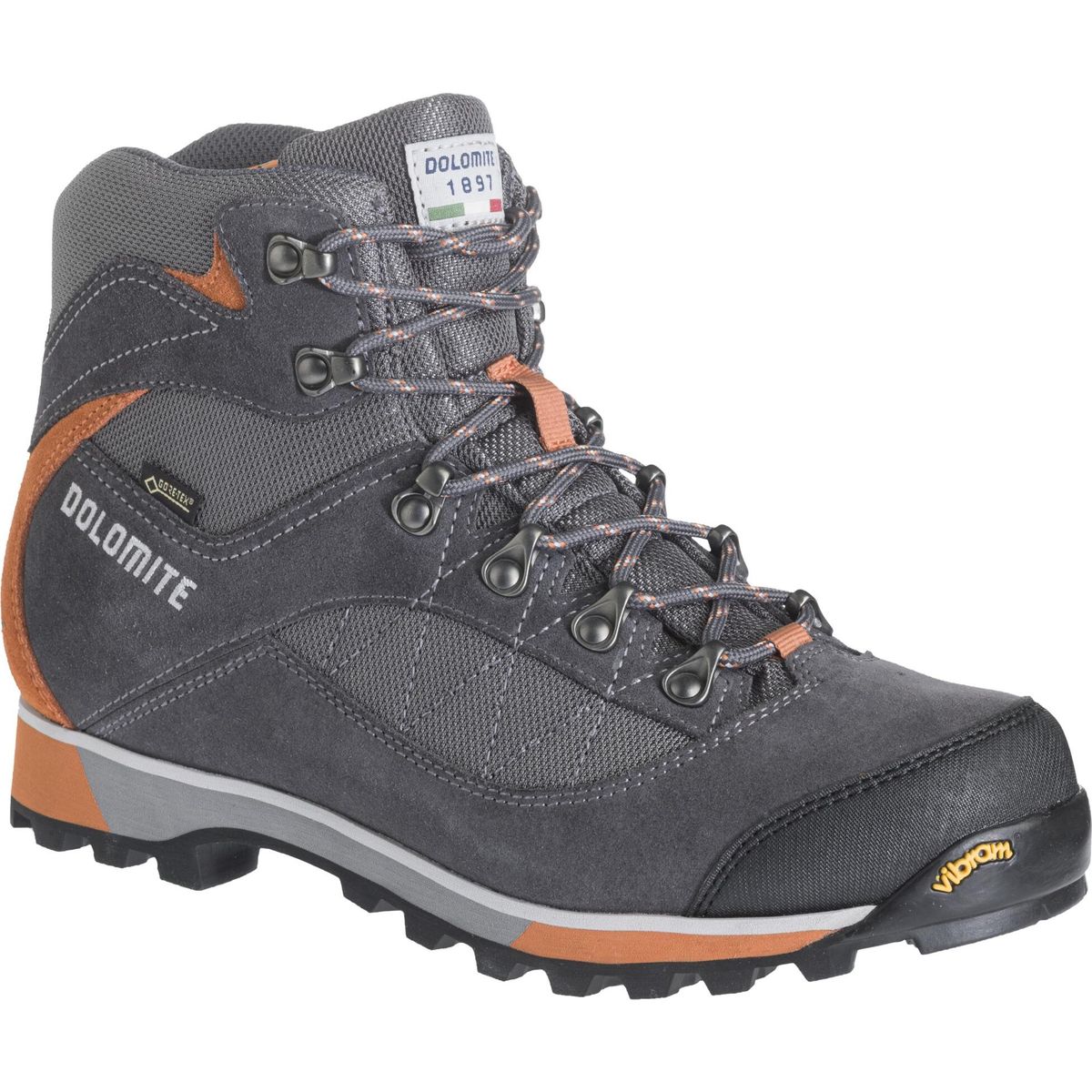 Dolomite Shoe Zernez GTX asphalt grey/burnt orange (1342) 6.5 2481151342011