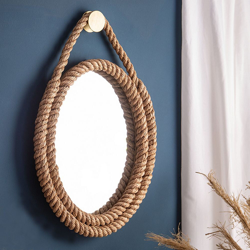 Breakwater Bay Southbridge Wicker Circle Mirror 62cm H X 45cm W X 3cm D