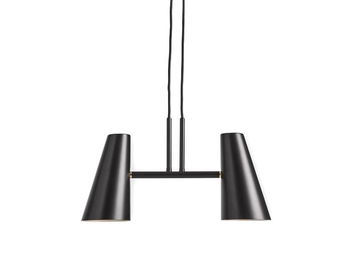 Woud Suspension Cono 2 abat-jours Noir