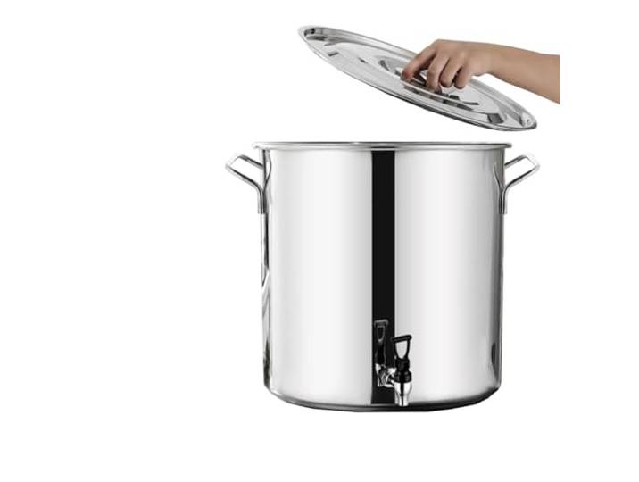 THEGA Suppentopf Gross - Suppentopf, Suppentopf Mit Deckel, Edelstahl, Suppentopf, Verbundboden, 5–90 L, Weineimer, Verdickte Milchkanne Mit Wasserhahn (Size : 40 * 40cm(45L))